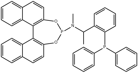 (11bS)-N-((S)-1-(2-(diphenylphosphanyl)phenyl)ethyl)-N-methyldinaphtho[2,1-d:1',2'-f][1,3,2]dioxaphosphepin-4-amine Structure