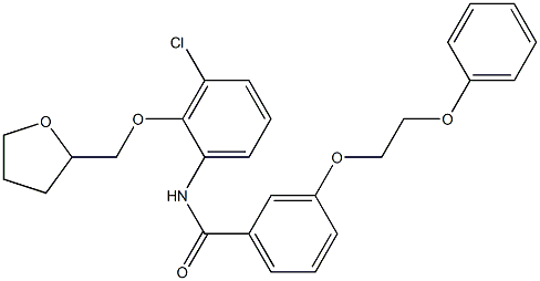 N-[3-chloro-2-(tetrahydro-2-furanylmethoxy)phenyl]-3-(2-phenoxyethoxy)benzamide Structure