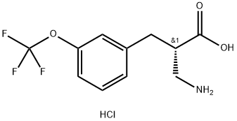 (S)-3-amino-2-(3-(trifluoromethoxy)benzyl)propanoicacid-HCl Structure