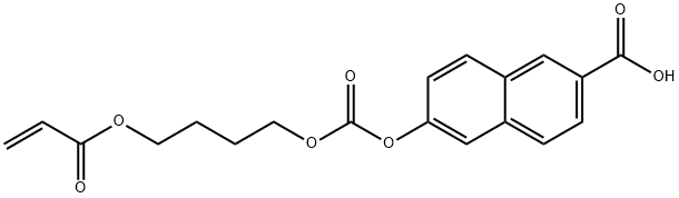 6-({[4-(prop-2-enoyloxy)butoxy]carbonyl}oxy)naphthalene-2-carboxylic acid Structure