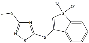 5-[(1,1-dioxido-1-benzothien-3-yl)sulfanyl]-3-(methylsulfanyl)-1,2,4-thiadiazole Structure