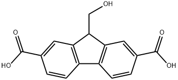 9-(Hydroxymethyl)-9H-fluorene-2,7-dicarboxylic acid Structure