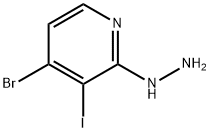 Pyridine, 4-bromo-2-hydrazinyl-3-iodo- Structure