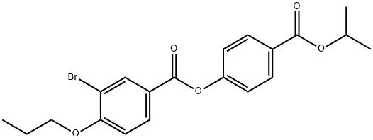 4-(isopropoxycarbonyl)phenyl 3-bromo-4-propoxybenzoate 구조식 이미지