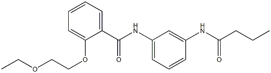 N-[3-(butyrylamino)phenyl]-2-(2-ethoxyethoxy)benzamide 구조식 이미지