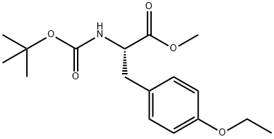 L-Tyrosine, N-[(1,1-dimethylethoxy)carbonyl]-O-ethyl-, methyl ester 구조식 이미지