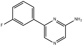2-Amino-6-(3-fluorophenyl)pyrazine 구조식 이미지