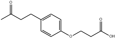 3-[4-(3-oxobutyl)phenoxy]propanoic acid Structure