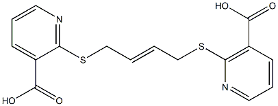 2-({4-[(3-carboxy-2-pyridinyl)sulfanyl]-2-butenyl}sulfanyl)nicotinic acid 구조식 이미지