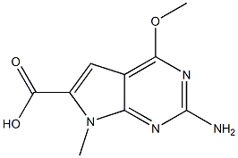 2-AMINO-4-METHOXY-7-METHYL-7H-PYRROLO[2,3-D]PYRIMIDINE-6-CARBOXYLIC ACID 구조식 이미지
