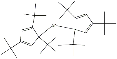 bis(1,2,4-tri-tert-butylcyclopenta-2,4-dien-1-yl)strontium Structure