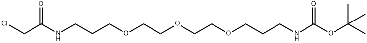 6,9,12-Trioxa-2,16-diazaoctadecanoic acid, 18-chloro-17-oxo-, 1,1-dimethylethyl ester 구조식 이미지