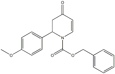 benzyl 3,4-dihydro-2-(4-methoxyphenyl)-4-oxopyridine-1(2H)-carboxylate Structure