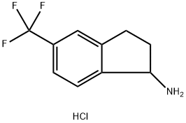 5-(TRIFLUOROMETHYL)-2,3-DIHYDRO-1H-INDEN-1-AMINE HYDROCHLORIDE 구조식 이미지