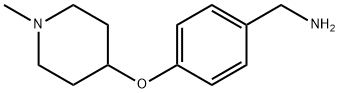 {4-[(1-methylpiperidin-4-yl)oxy]phenyl}methanamine 구조식 이미지