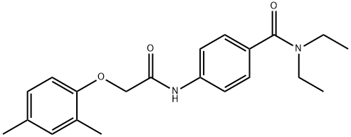 4-{[2-(2,4-dimethylphenoxy)acetyl]amino}-N,N-diethylbenzamide Structure