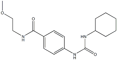 4-{[(cyclohexylamino)carbonyl]amino}-N-(2-methoxyethyl)benzamide Structure