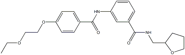 3-{[4-(2-ethoxyethoxy)benzoyl]amino}-N-(tetrahydro-2-furanylmethyl)benzamide Structure