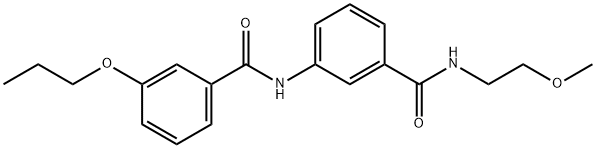 N-(3-{[(2-methoxyethyl)amino]carbonyl}phenyl)-3-propoxybenzamide 구조식 이미지