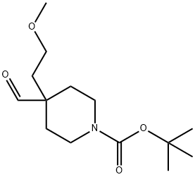TERT-BUTYL 4-FORMYL-4-(2-METHOXYETHYL)PIPERIDINE-1-CARBOXYLATE Structure