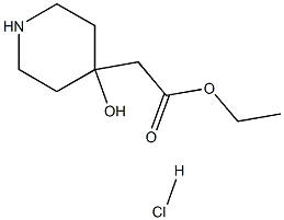 ethyl 2-(4-hydroxypiperidin-4-yl)acetate hydrochloride Structure