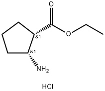 Ethyl (1S,2R)-2-aminocyclopentane-1-carboxylate hydrochloride Structure