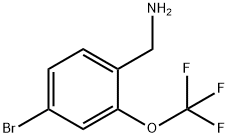 4-bromo-2-(trifluoromethoxy)benzenemethan amine Structure