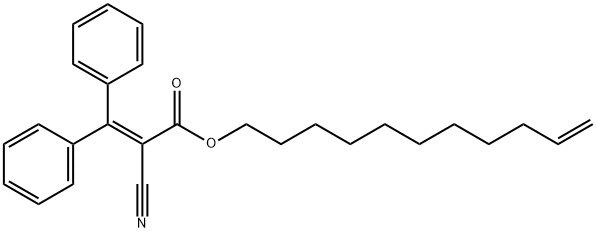 10-undecenyl 2-cyano-3,3-diphenylpropenoate Structure