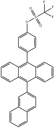 Methanesulfonic acid, 1,1,1-trifluoro-, 4-[10-(2-naphthalenyl)-9-anthracenyl]phenyl ester Structure