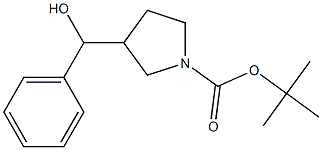 3-(hydroxyphenylmethyl)pyrrolidine-1-carboxylic acid t-butyl ester Structure