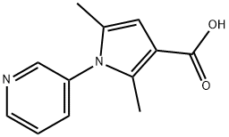 2,5-DIMETHYL-1-PYRIDIN-3-YL-1H-PYRROLE-3-CARBOXYLIC ACID 구조식 이미지