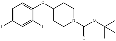 1-Piperidinecarboxylic acid, 4-(2,4-difluorophenoxy)-, 1,1-dimethylethyl ester Structure