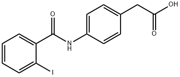 2-[4-(2-iodobenzamido)phenyl]acetic acid Structure