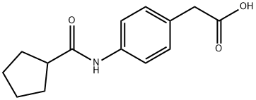 Benzeneacetic acid, 4-[(cyclopentylcarbonyl)amino]- Structure