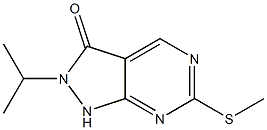 2-isopropyl-6-(methylthio)-1H-pyrazolo[3,4-d]pyrimidin-3(2H)-one Structure