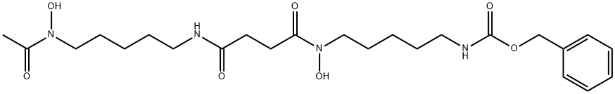 Benzyl (5-{[4-({5-[acetyl(hydroxy)amino]pentyl}amino)-4-oxobutanoyl](hydroxy)amino}pentyl)carbamate Structure