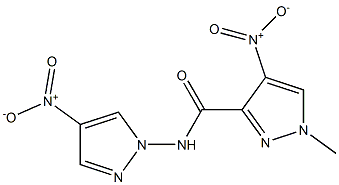 4-nitro-N-{4-nitro-1H-pyrazol-1-yl}-1-methyl-1H-pyrazole-3-carboxamide Structure