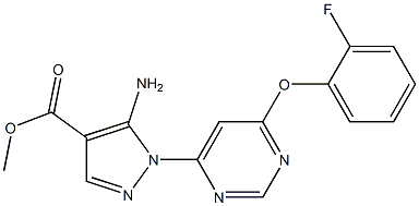 methyl 5-amino-1-[6-(2-fluorophenoxy)-4-pyrimidinyl]-1H-pyrazole-4-carboxylate Structure