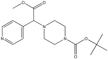 2-(4-Boc-piperazino)-2-(4-pyridyl)acetic  acid  methyl  ester 구조식 이미지