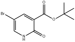 5-bromo-1,2-dihydro-2-oxo-3-pyridinecarboxylic acid, t-butyl ester 구조식 이미지