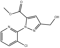 methyl 1-(3-chloropyridin-2-yl)-3-(hydroxymethyl)-1H-pyrazole-5-carboxylate Structure