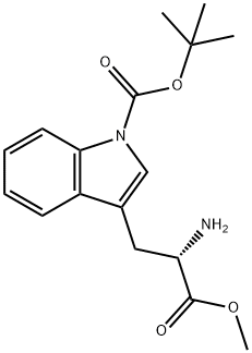 TERT-BUTYL 3-[(2S)-2-AMINO-3-METHOXY-3-OXOPROPYL]INDOLE-1-CARBOXYLATE Structure