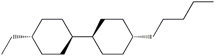 1,1'-Bicyclohexyl, 4-ethyl-4'-pentyl-, (trans,trans)- Structure