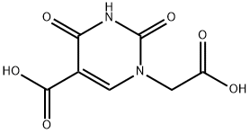 5-Carboxy-3,4-dihydro-2,4-dioxo-1(2H)-pyrimidine acetic acid 구조식 이미지
