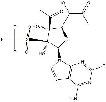 3',5'-diacetyl-2-fluoro-2'-trifluoromethanesulfonyl adenosine Structure