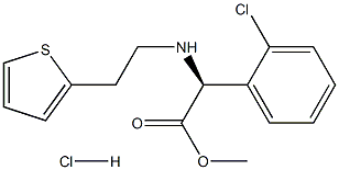 S-(+)-ALPHA-(2-thienylethylamino)(2-chlorophenyl)acetic acid methyl ester hydrochloride Structure