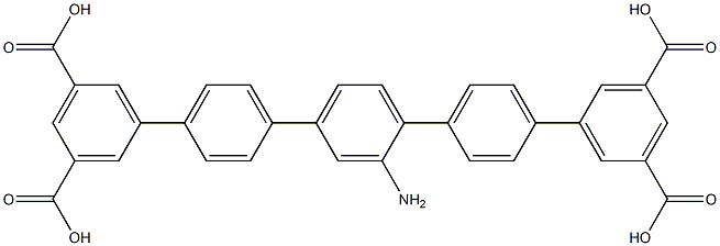 2''-amino-[1,1':4',1'':4'',1''':4''',1''''-quinquephenyl]-3,3'''',5,5''''-tetracarboxylic acid Structure