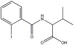 2-[(2-iodobenzoyl)amino]-3-methylbutanoic acid Structure