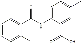 2-[(2-iodobenzoyl)amino]-5-methylbenzoic acid 구조식 이미지