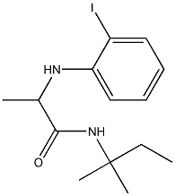 2-[(2-iodophenyl)amino]-N-(2-methylbutan-2-yl)propanamide 구조식 이미지